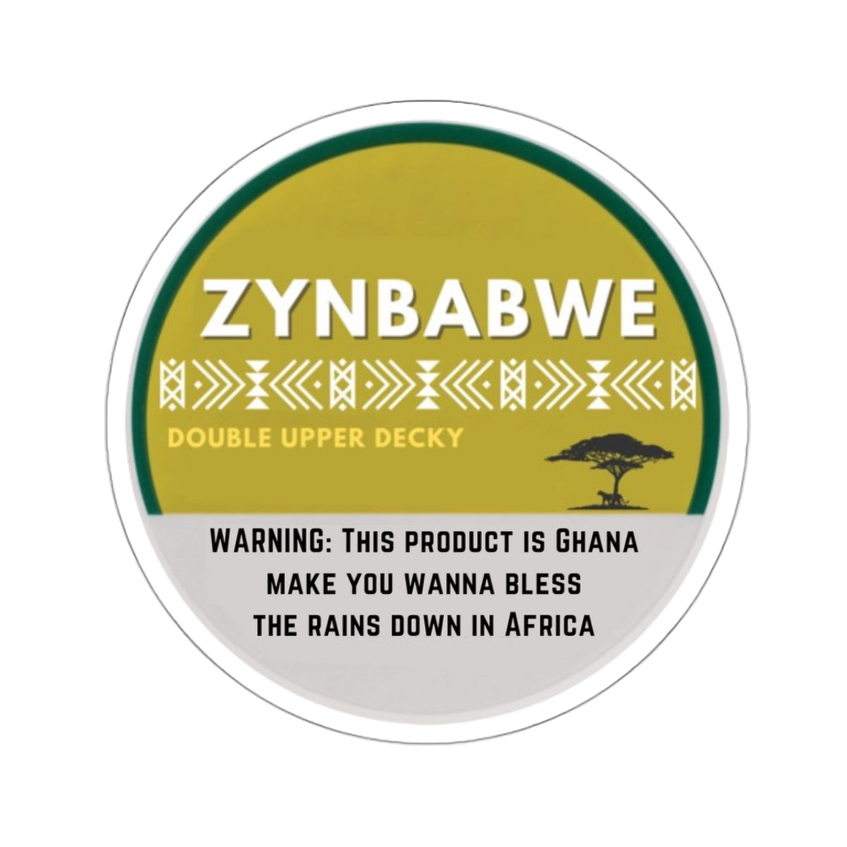 Zynbabwe Zyn Sticker