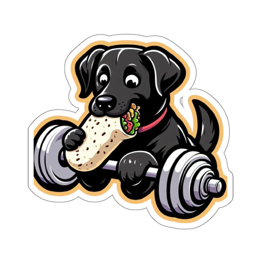 Fitness Burrito In My Mouth Sticker - Grounds & Gains