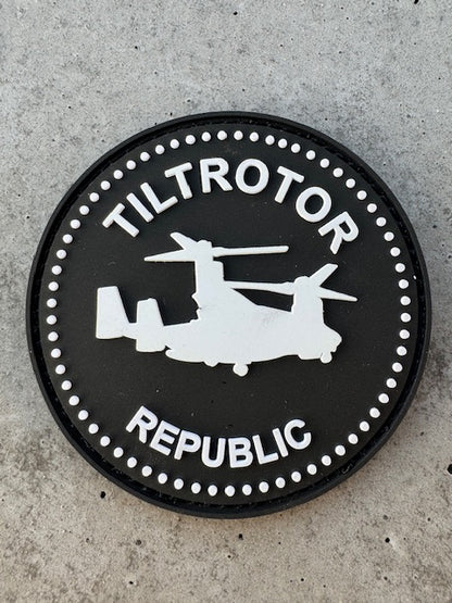 Tiltrotor Republic V-22 Osprey PVC Aviation Military Patch