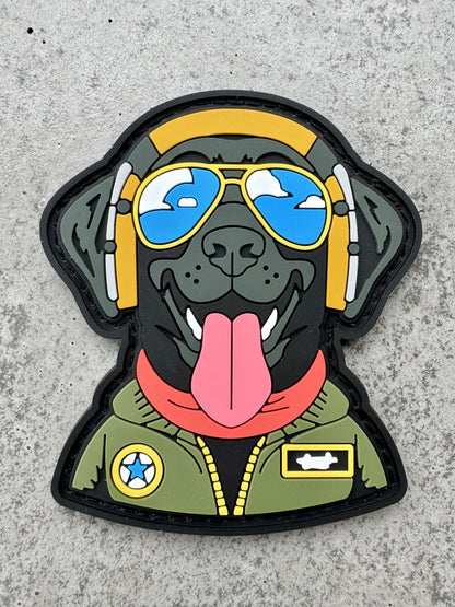 Fly Boy Dog Aviator Funny Military Patch