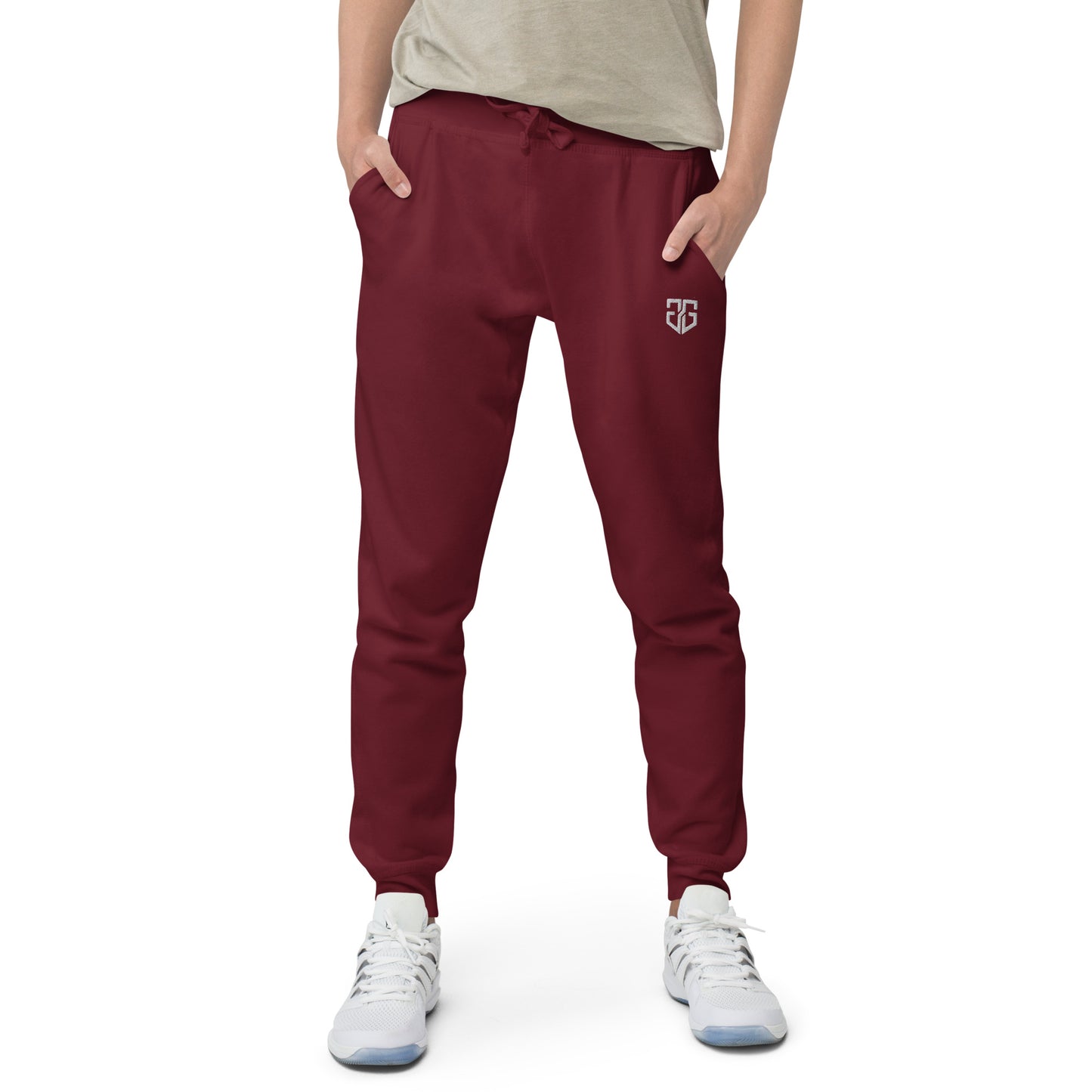 Minimalist Fleece Embroidered Joggers