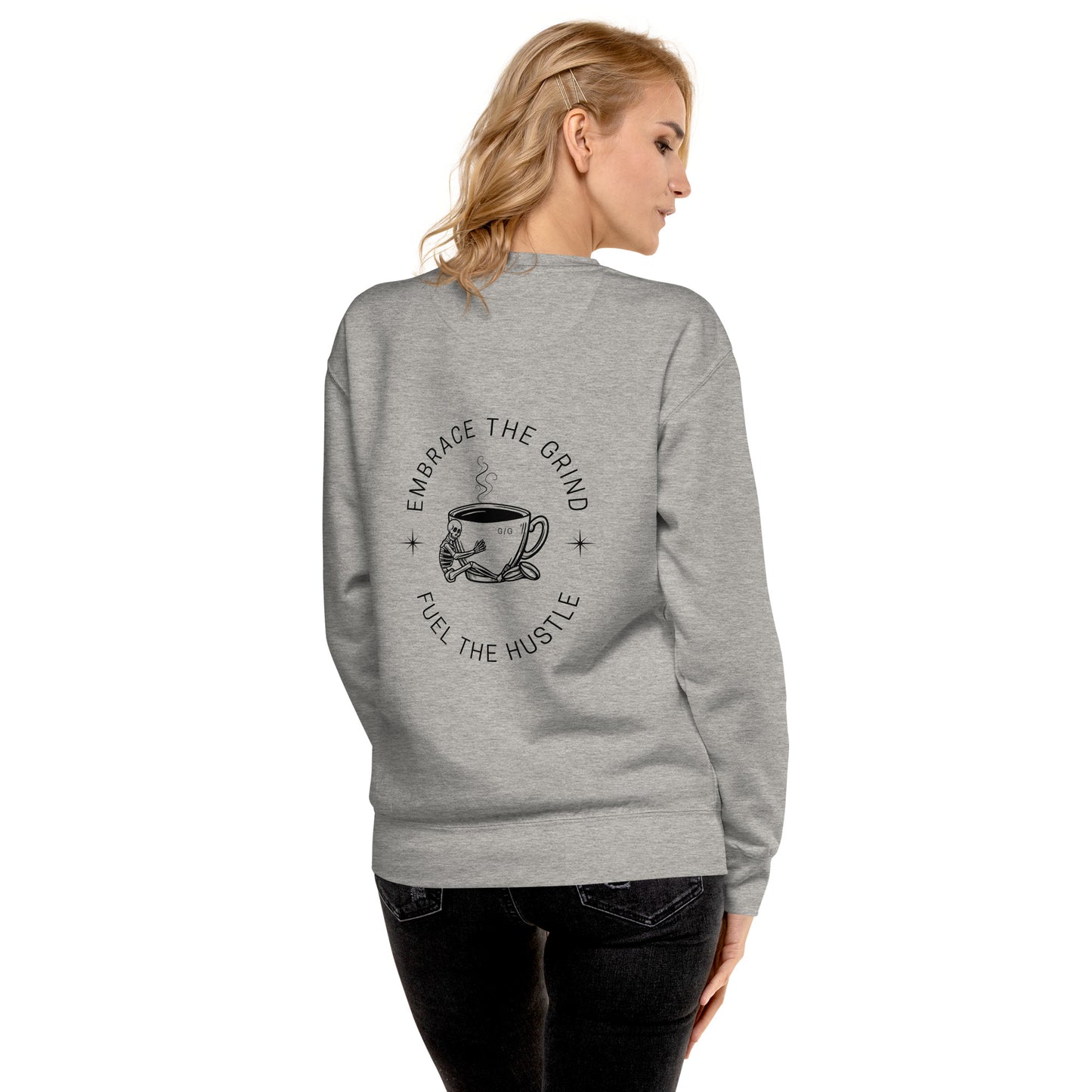 Caffeine Embrace Skeleton Coffee Women's Sweatshirt